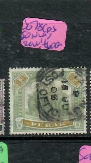 MALAYA PERAK (P2311B)  ELEPHANT  $3.00   SG 78   SON   CDS   VFU    RARE