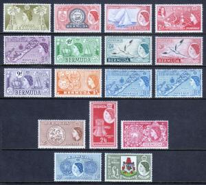 BERMUDA — SCOTT 143//162 (SG 135a//150) — 1953 QEII ISSUE — MLH — SCV $106.10