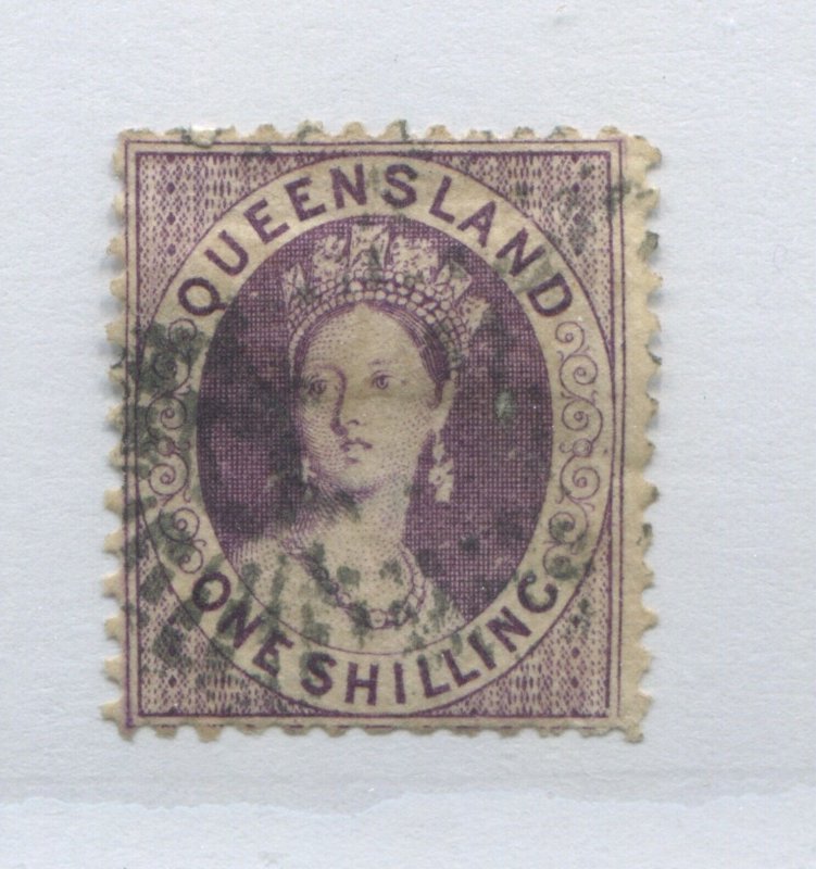 Queensland QV 1876 1/ perf 12 used
