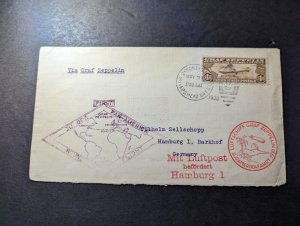 1930 USA LZ 127 Graf Zeppelin First Flight Cover FFC Brooklyn NY to Germany #C14