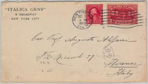 58685 - United States - POSTAL HISTORY: PARCEL POST Scott # Q3 on COVER to ITALY