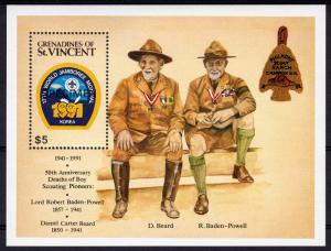 St.Vincent Grenadines 1991 Sc#803 Boy Scouts/Baden-Powell S/S SPECIMEN MNH