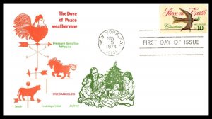 10462 OAS-CNY FDC JACKSON SCOTT 1552 – 1974 10c Traditional Christmas Peace