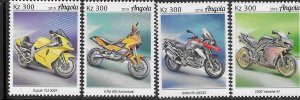 Angola #1596-1599  300kz Motorcycles 2019 (MNH) CV $7.50