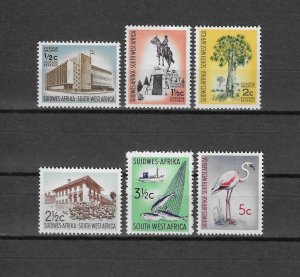 SOUTH WEST AFRICA 1962/66 SG 186/91 MNH