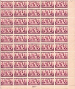 US Stamp 1939 Panama Canal 50 Stamp Sheet NH Scott #856