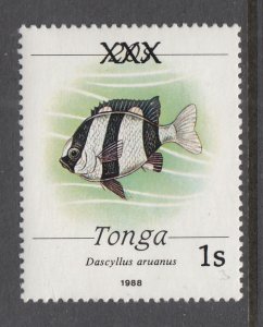 Tonga 808 Fish MNH VF