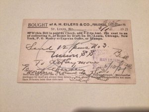 United States Eilers & Co Publishers St Louis Chicago 1921 postal card 66728