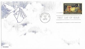 1972 FDC, #1473, 8c Pharmacy, Edan Bert