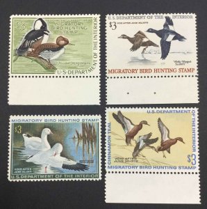 MOMEN: US STAMPS #RW35-RW38 DUCK MINT OG NH LOT #73940