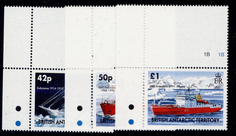 BRITISH ANTARCTIC TERRITORY QEII SG400-402, 2005 endurance set, NH MINT. Cat £17 