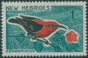 New Hebrides 1963 SG106 1f Cardinal Honeyeater MNH