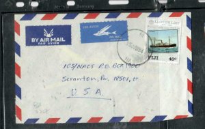 FIJI ISLANDS  COVER (P2112B) 1984 QEII  LLOYDS LIST BAT 40C A/M COVER BA TO USA 