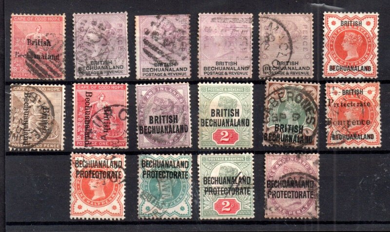 Bechuanaland QV fine used collection WS16302