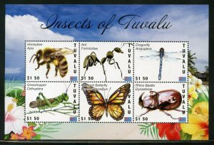 TUVALU 2020  INSECTS OF TUVALU SHEET MINT NH