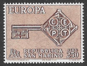 SAN MARINO 1968 EUROPA Issue Sc 687 MNH