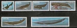 SWA - South West Africa 1980 Killer Sperm Whale Marine Mammals Sc 437-42 MNH ...