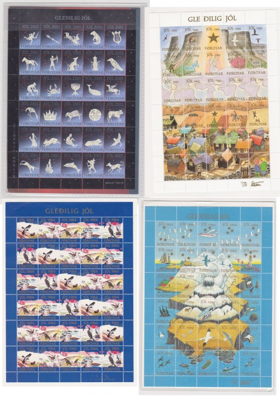 Faroe Islands christmas seals – 4 sheets