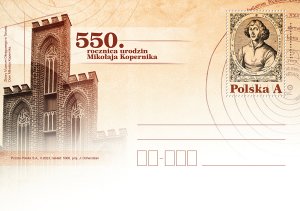 Poland 2023 Postal Stationary Envelope Stamp Nicolaus Copernicus Astronomy Space