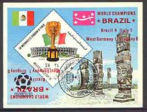 Yemen - Royalist 1970 World Cup Football 24b value (diamo...