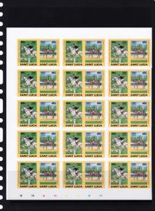 St.Lucia 1984 Los Angeles Olympic Block of 15 Sets Imperf !!