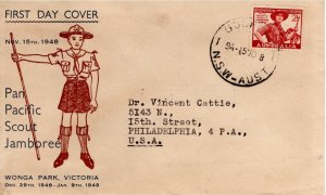 Australia 1948 Sc 216 Commemorative Perforate FDC #1