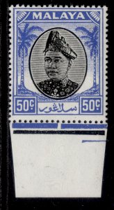 MALAYSIA - Selangor GVI SG107, 50c black & blue, NH MINT.