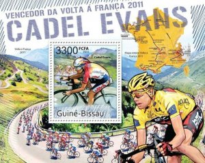 Guinea 2011 MNH - Winner of Tour de France 2011 - Cadel Evans.