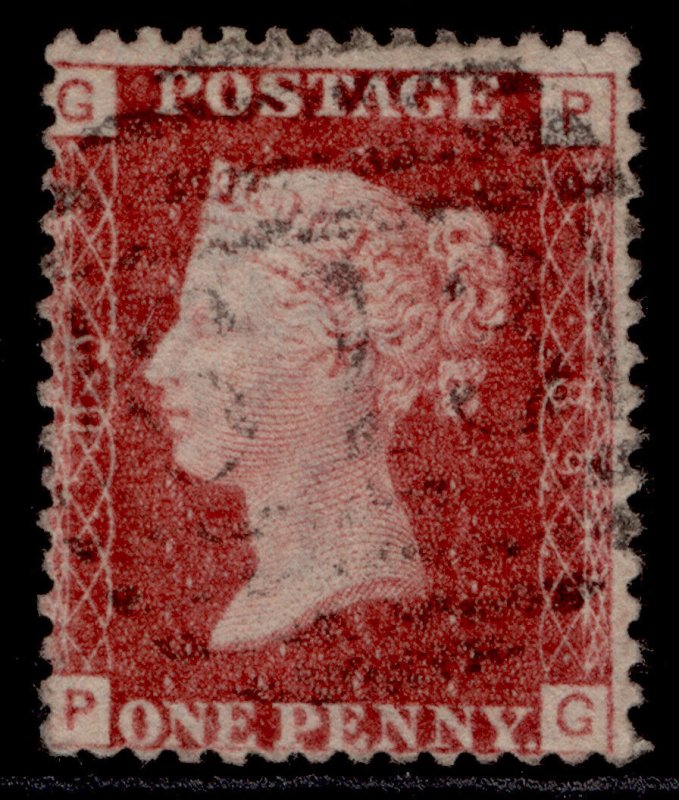 GB QV SG44, 1d lake-red PLATE 89, FINE USED. PG