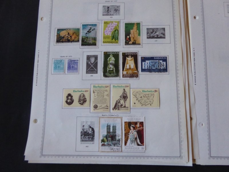 Barbados 1852-1992 Stamp Collection on Scott Album Pages