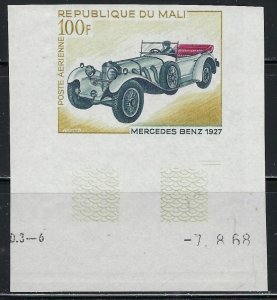 Mali C61 MNH Imperf 1968 Auto; probably from Pres. Sheet (an4655)