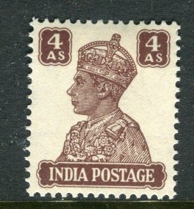 INDIA; 1941 early GVI Portrait issue Mint hinged 4a. value