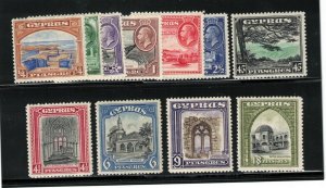 Cyprus 125 - #135 Very Fine Never Hinged Set