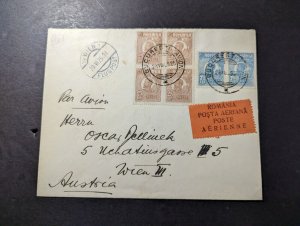 1925 Romania Airmail Cover Bucharest to Vienna Austria