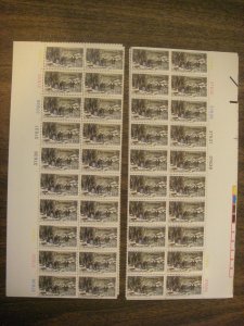 Scott 1703, 13c Winter Pastime, Long Plate Strip of 20, Floating PL#s MNH Beauty