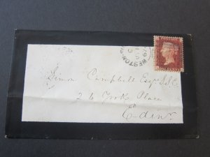 Great Britain 1867 Penny Red Mourning Cover