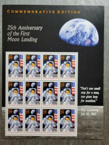 Scott #2841 29¢ FIRST MOON LANDING Full Sheet of 12 Stamps - MNH