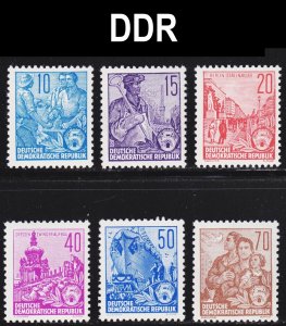 Germany DDR Scott 227-30A complete set F to VF mint OG NH. FREE...