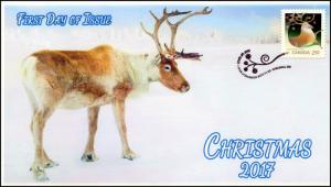 CA17-045, 2017, Christmas, Reindeer, Day of Issue, FDC