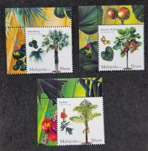 *FREE SHIP Malaysia Palm Trees 2009 Plant Flower Flora Fruit (stamp plate) MNH