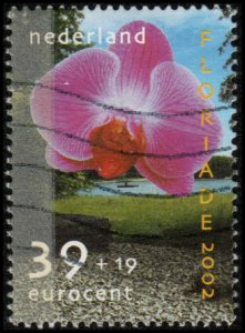Netherlands B734 - Used - 39c + 19c Orchid (2002) (cv $0.80)
