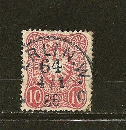 Germany 39 Coat of Arms Berlin 1888 Postmark Used