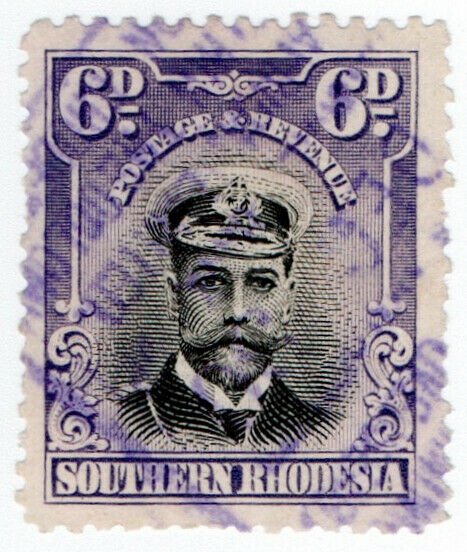 (I.B) Southern Rhodesia Revenue : Duty Stamp 6d