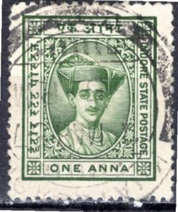 India:, Indore; 1928; Sc. # 17, Used Single Stamp