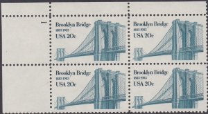 2041 Brooklyn Bridge Plate Block MNH