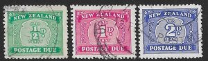 New Zealand J-22-24   1939  set  3  fine used