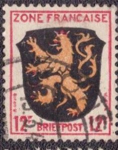 Germany -French Occupation 1945 -  4N6 Used