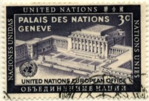 United Nations, - SC #27 - USED ON 102 CARD - 1954 - Item UNNY123