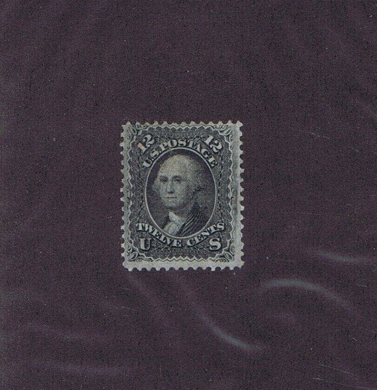 SC# 97 UNUSED OG LH 12 CENT WASHINGTON, GRILL, 1868, HIGH CAT VALUE.   