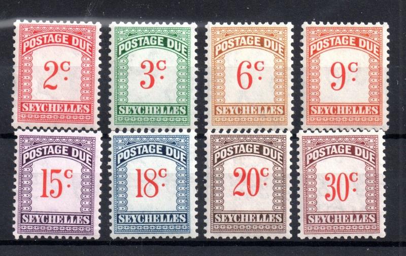 Seychelles KGV 1951 Postage Due MNH set SG D1-8 WS4635